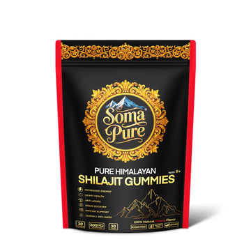 Soma Pure Himalayan Shilajit Gummies – 9000mg, Cherry, Sugar-Free